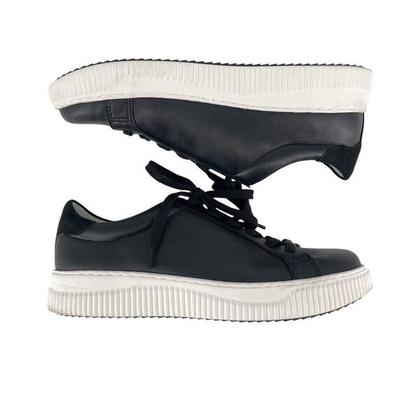 Söfft Fianna Black Leather Sneakers Women’s 8.5 Platform Comfort Lace-Up Shoes - Picture 5 of 8